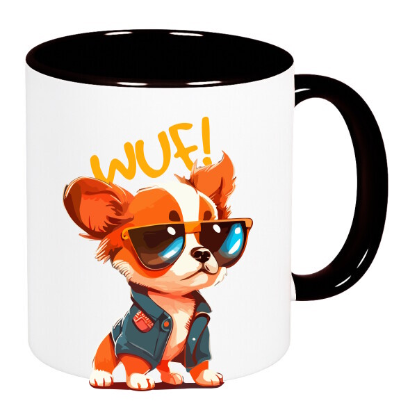 Színes fülű és belsejű bögre