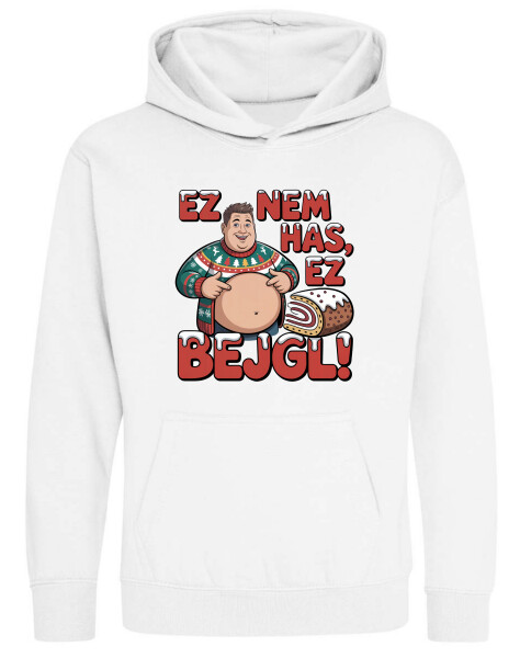 Kapucnis belebújós gyerek pulóver