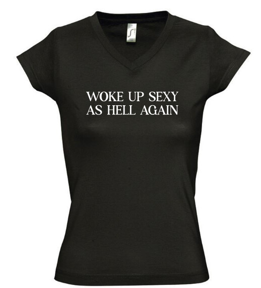 Női V nyakú póló