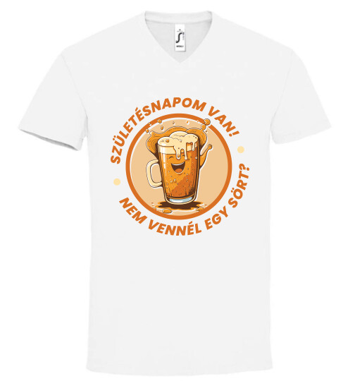 Unisex V nyakú póló