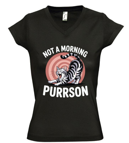 Női V nyakú póló