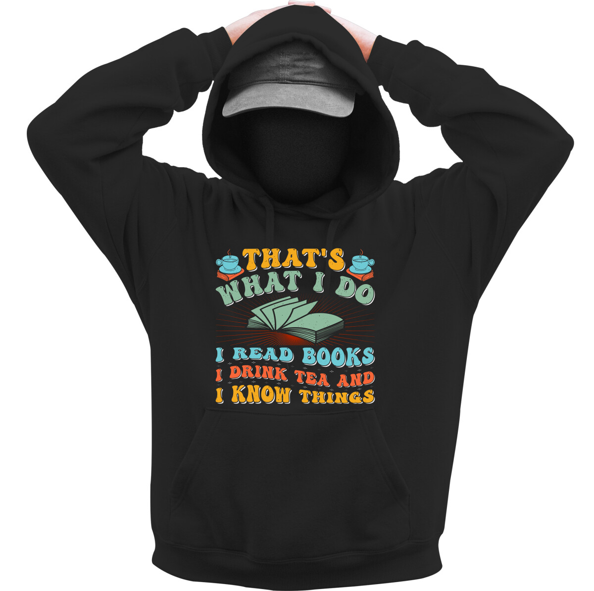 Kapucnis belebújós pulóver