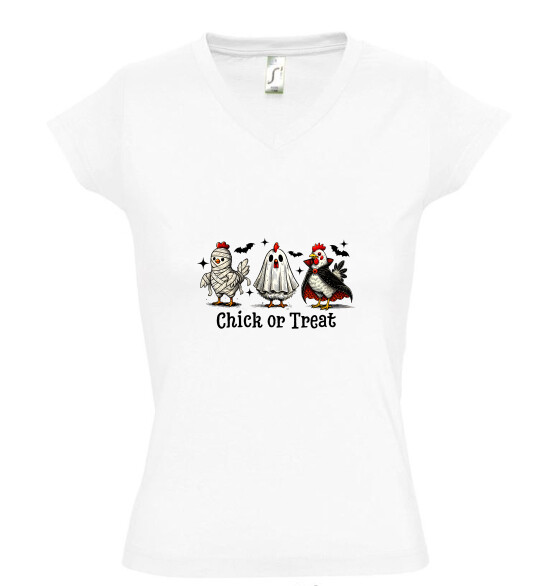 Női V nyakú póló