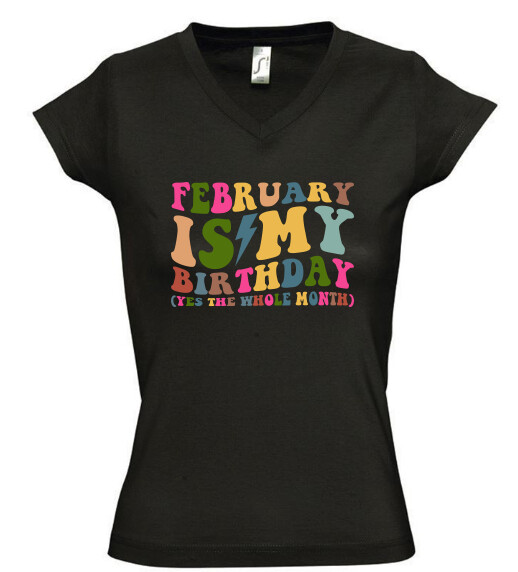 Női V nyakú póló