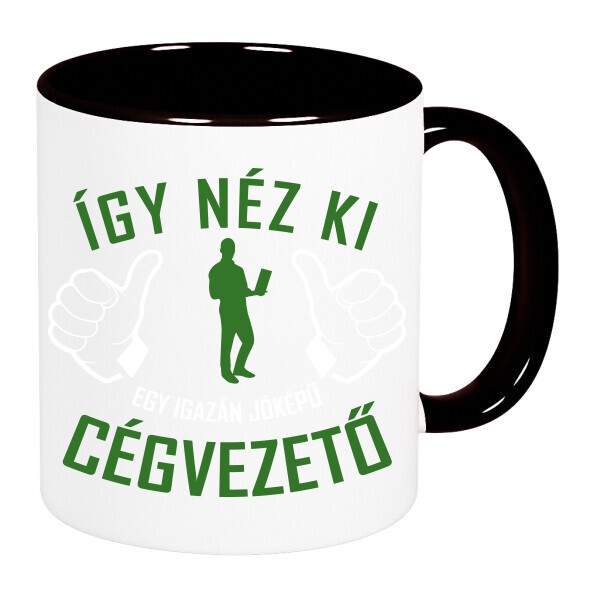 Színes fülű és belsejű bögre