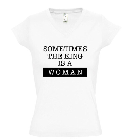 Női V nyakú póló