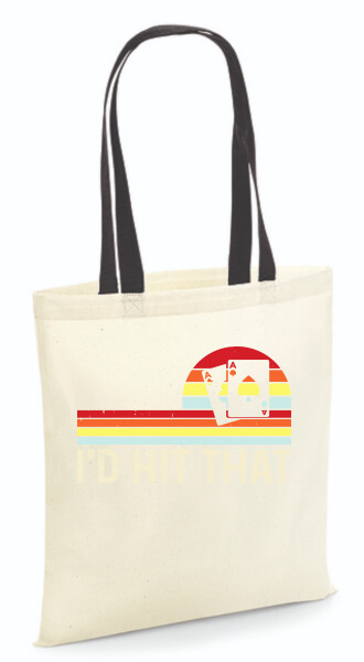 Vászontáska - színes fülű 