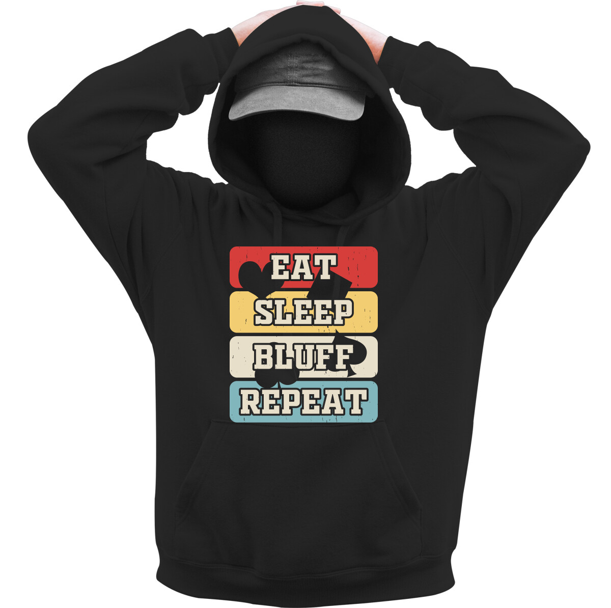 Kapucnis belebújós pulóver