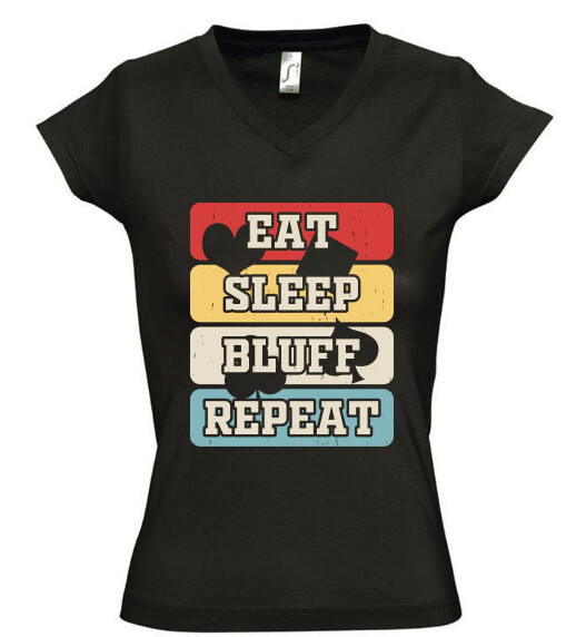 Női V nyakú póló