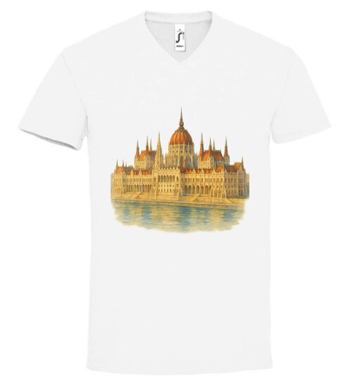 Unisex V nyakú póló