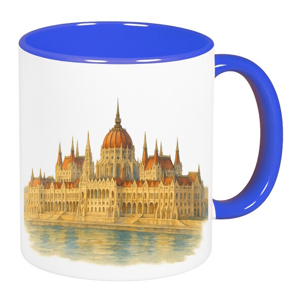 Színes fülű és belsejű bögre