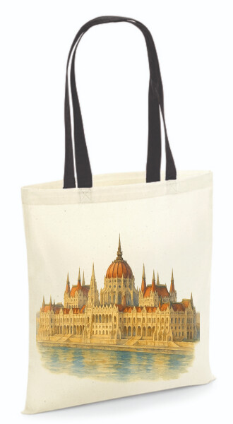 Vászontáska - színes fülű 