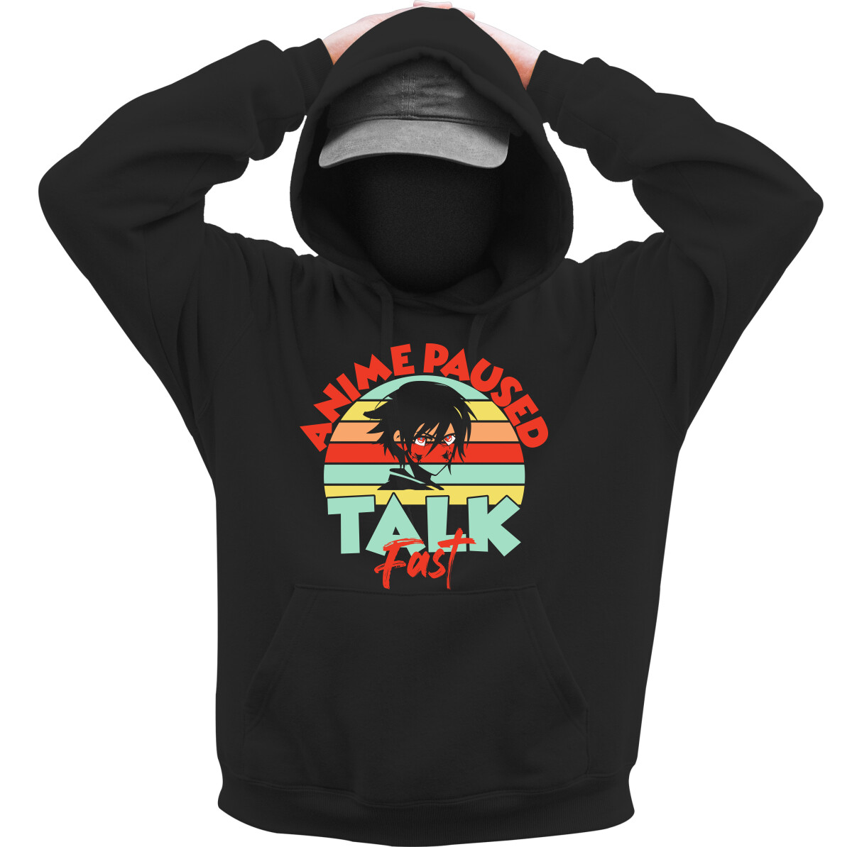 Kapucnis belebújós pulóver