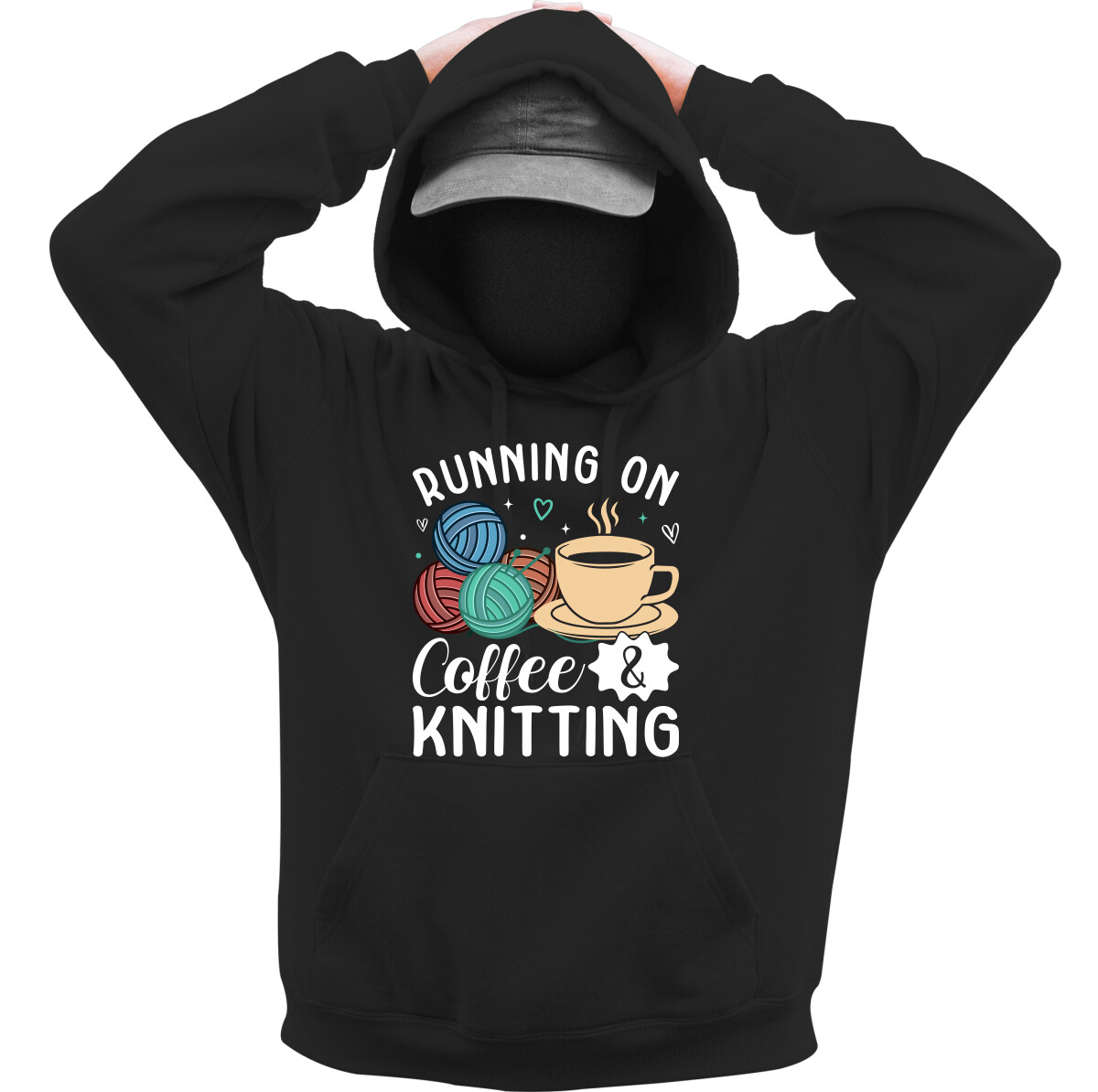 Kapucnis belebújós pulóver