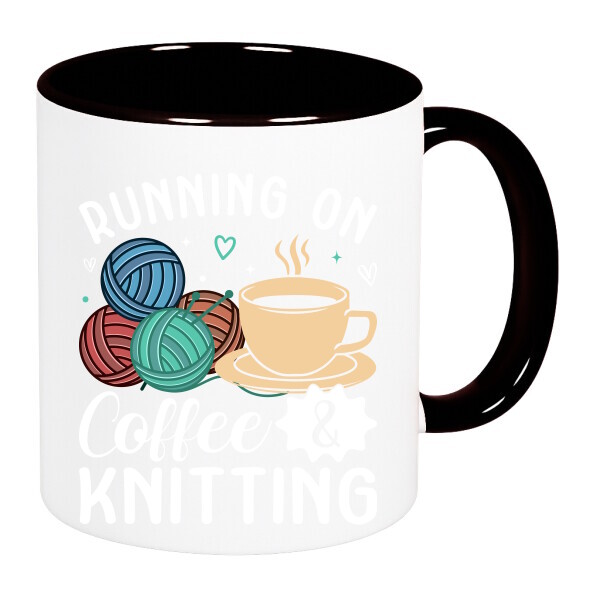 Színes fülű és belsejű bögre