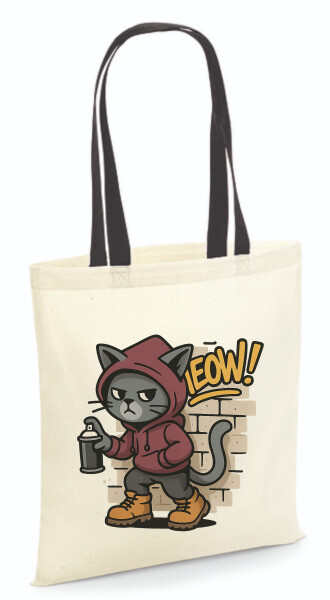 Vászontáska - színes fülű 