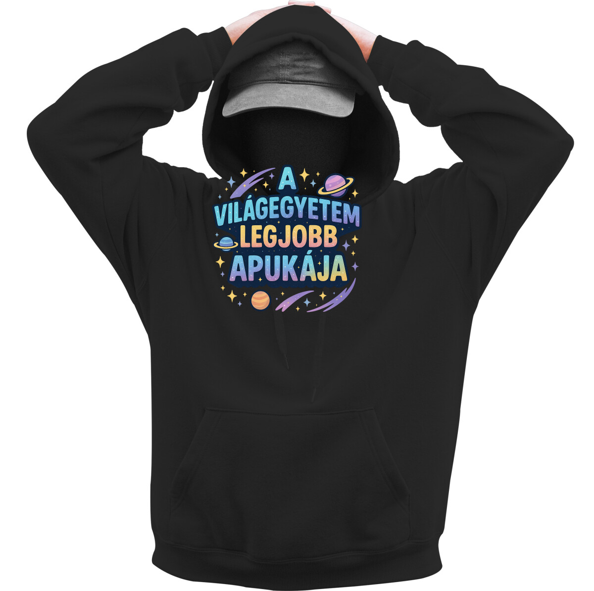 Kapucnis belebújós pulóver