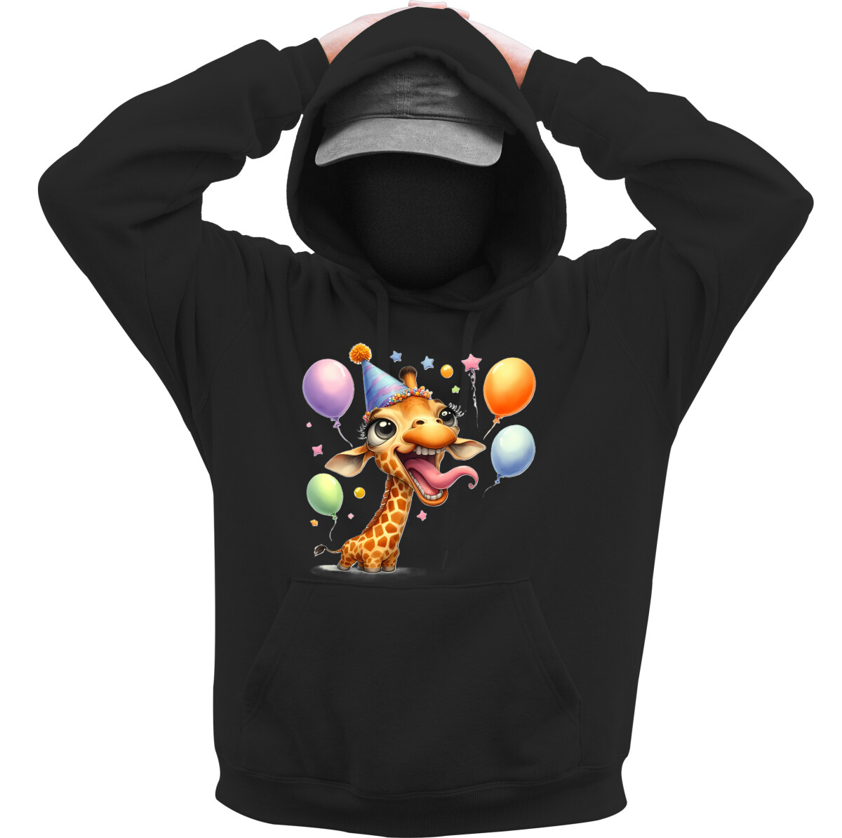 Kapucnis belebújós pulóver