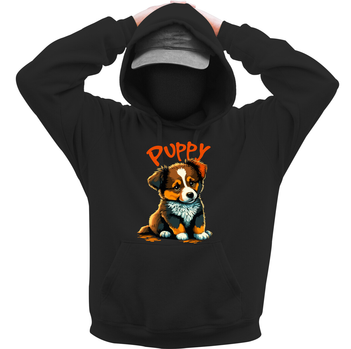 Kapucnis belebújós pulóver