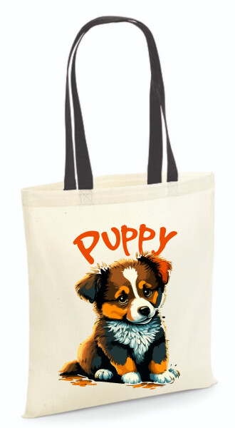 Vászontáska - színes fülű 