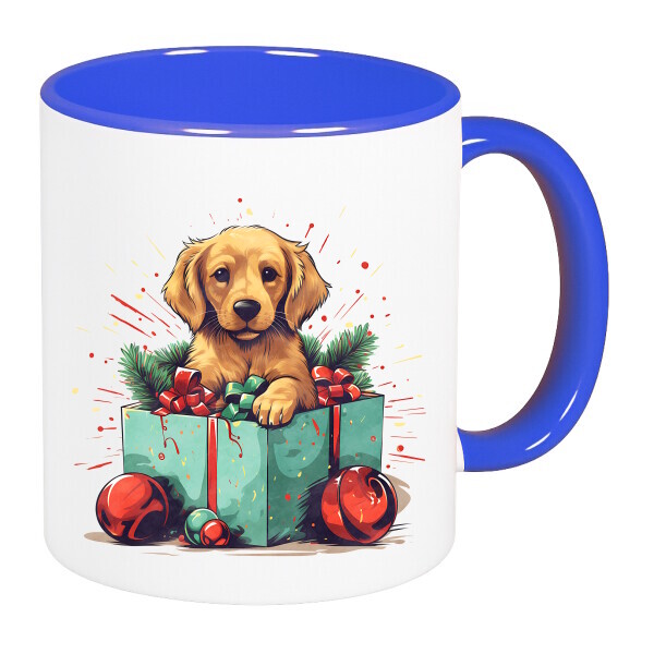 Színes fülű és belsejű bögre