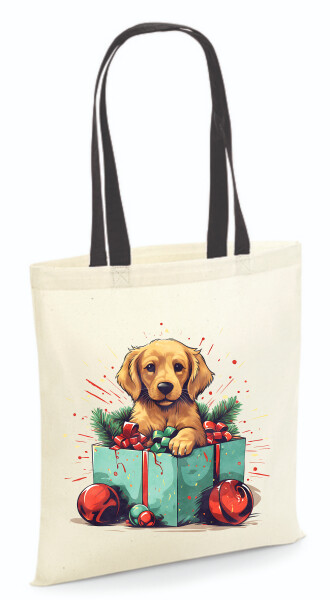 Vászontáska - színes fülű 