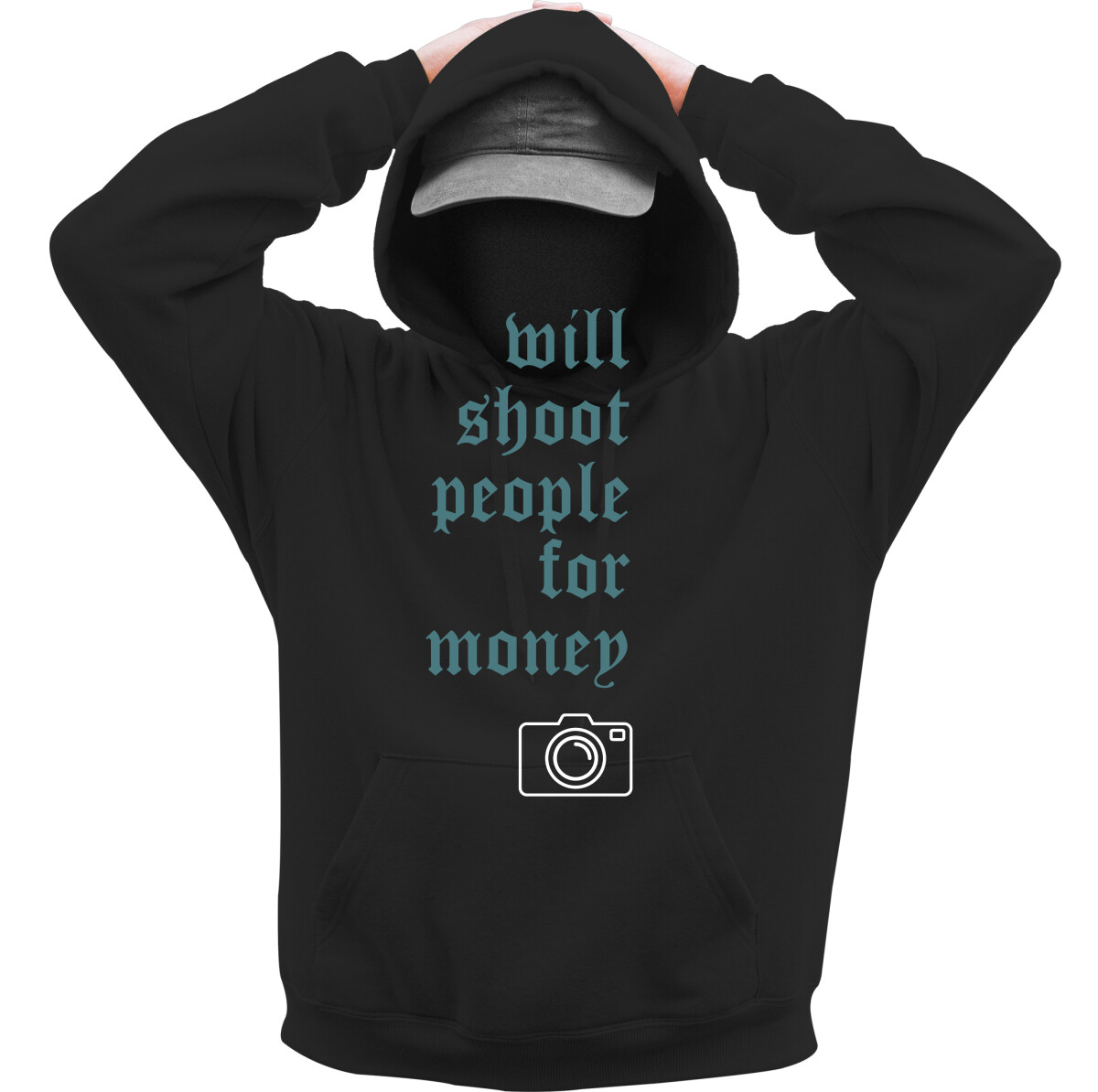 Kapucnis belebújós pulóver