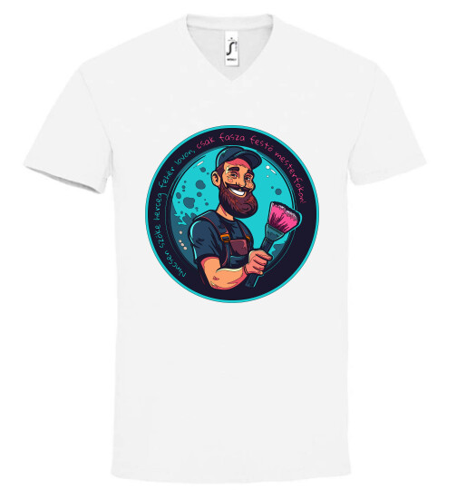 Unisex V nyakú póló