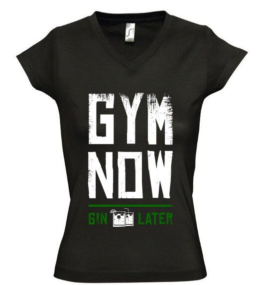 Női V nyakú póló