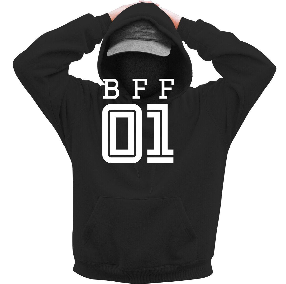 Kapucnis belebújós pulóver