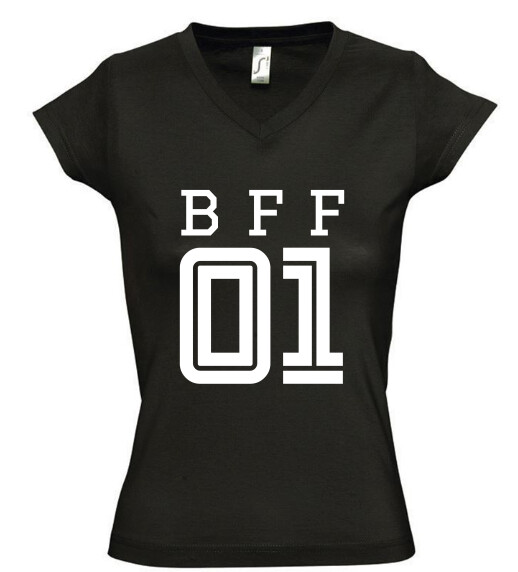 Női V nyakú póló