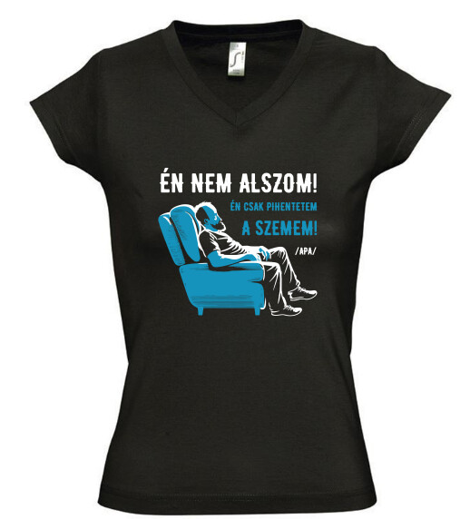 Női V nyakú póló