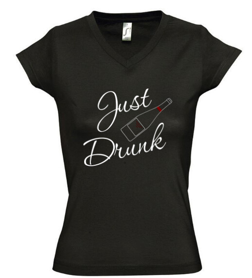 Női V nyakú póló