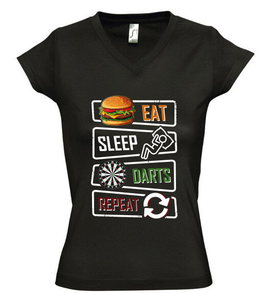 Női V nyakú póló