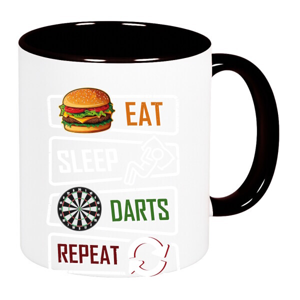 Színes fülű és belsejű bögre