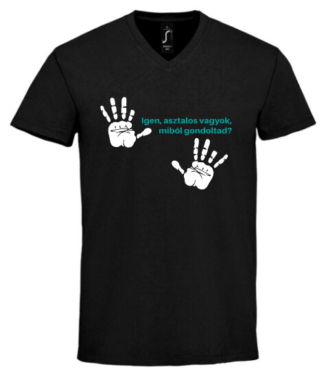Unisex V nyakú póló
