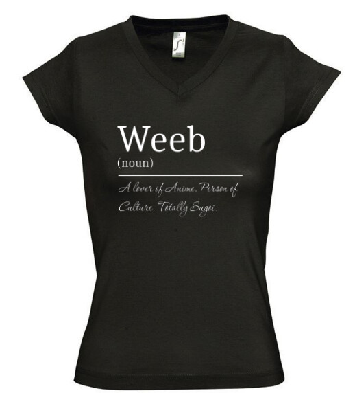 Női V nyakú póló