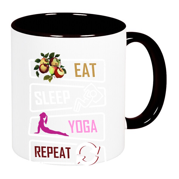 Színes fülű és belsejű bögre