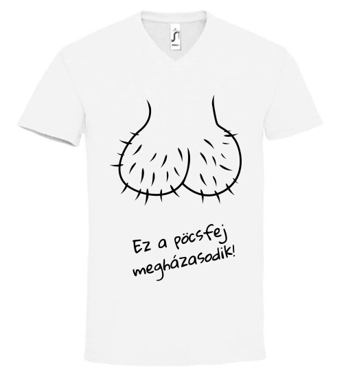 Unisex V nyakú póló