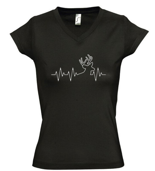 Női V nyakú póló
