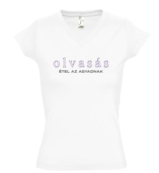 Női V nyakú póló