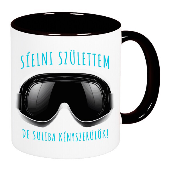 Színes fülű és belsejű bögre