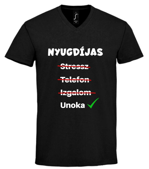 Unisex V nyakú póló