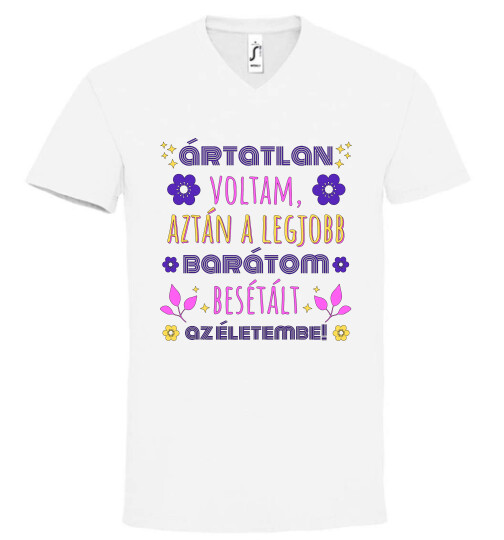 Unisex V nyakú póló