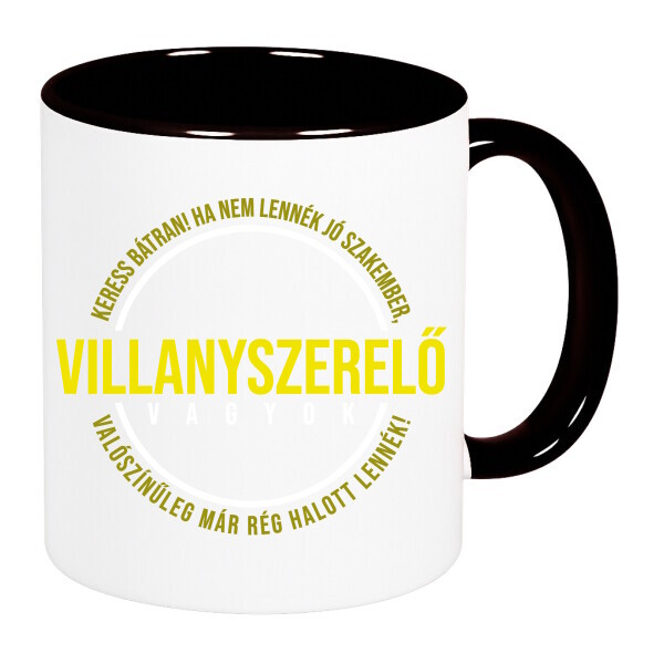 Színes fülű és belsejű bögre