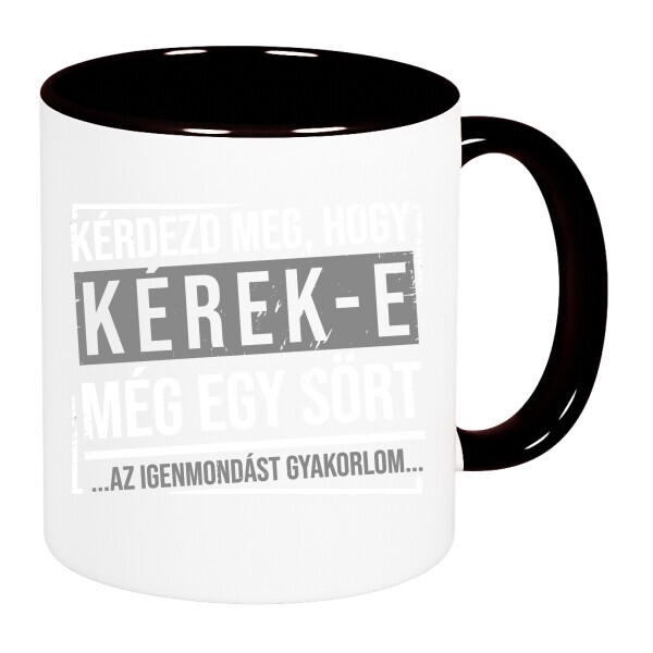 Színes fülű és belsejű bögre