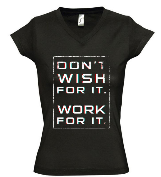 Női V nyakú póló