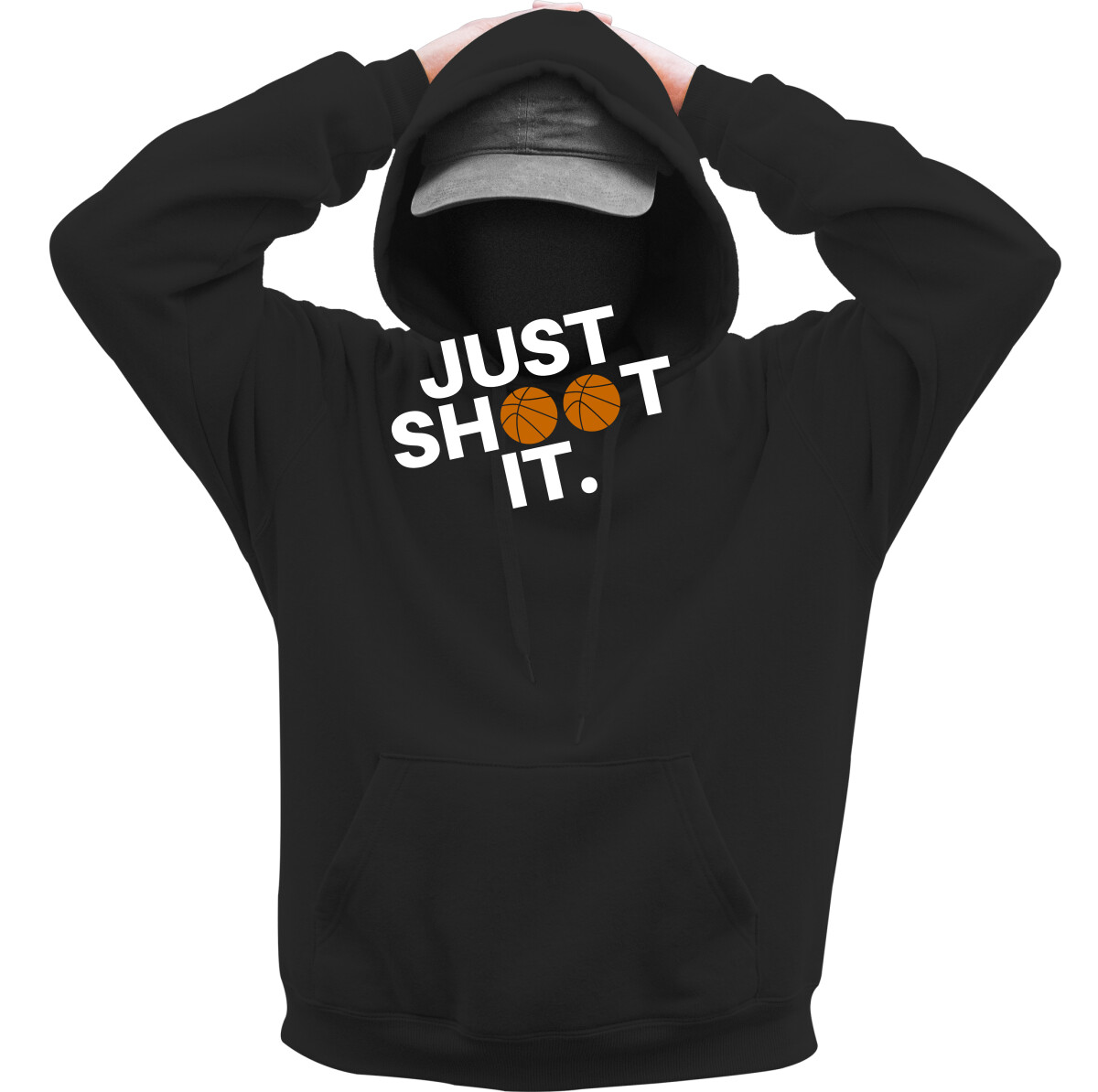 Kapucnis belebújós pulóver