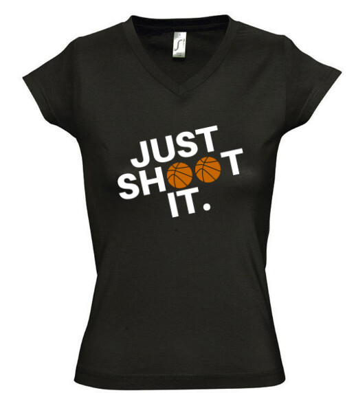 Női V nyakú póló