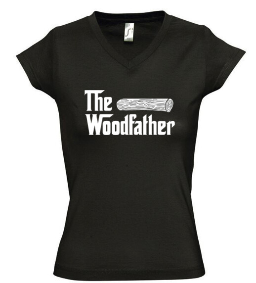 Női V nyakú póló